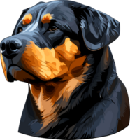 rottweiler dessin animé mignonne chien ai génératif png