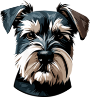 schnauzer dessin animé chien ai génératif png