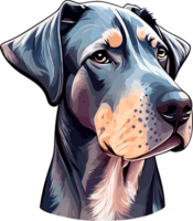 Great Dane Cartoon Dog ai generative png