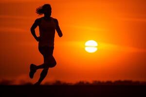 Running into the Sunrise - A Symbol of Endurance and Determination photo