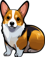 mignonne corgi dessin animé ai génératif png