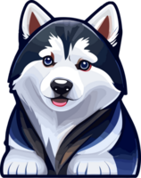 Alaskan malanmute , Husky Big cartoon Dog  ai generative png