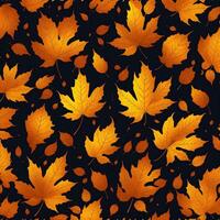 black background with golden shiny leaves photo