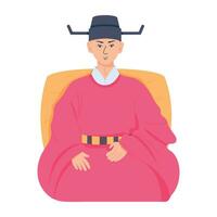 Trendy Asian Emperor vector