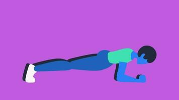 Animé exercice dans violet Contexte 2d video