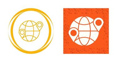 Globe Location Vector Icon