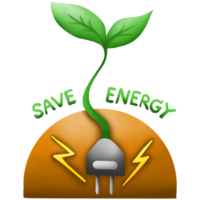 Green energy saving png