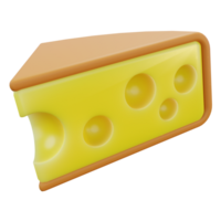 3d queso rebanada png