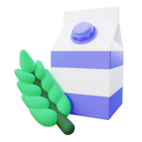 3D Oatmilk Carton png