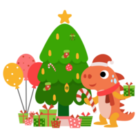 dinosaurie jul Lycklig ny år png