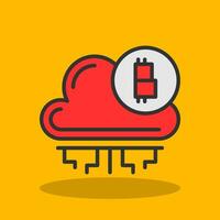 Cloud mining Vector Icon Design