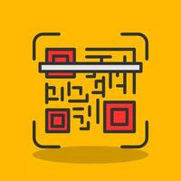 qr código escanear vector icono diseño