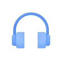 3d Realistic Headphone Icon vector Illustration