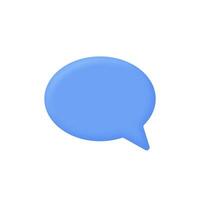 3d Realistic Chat or online message vector illustration