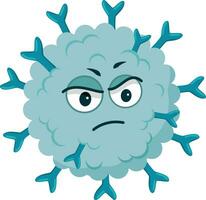 vector ilustración de un sarampión virus en dibujos animados estilo aislado en blanco antecedentes