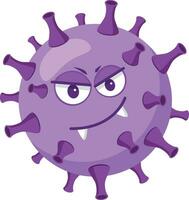 Vector illustration of a HIV or Human Immunodeficiency Virus in cartoon style isolated on white background