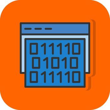 diseño de icono de vector de código binario