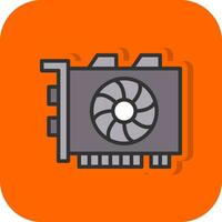 gpu minería vector icono diseño