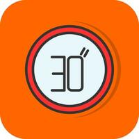 Speed Limit Vector Icon Design