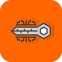 Digital key Vector Icon Design