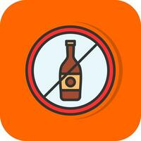 No alcohol vector icono diseño