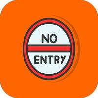 No Entry Vector Icon Design