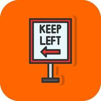 Keep Left Vector Icon Design