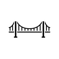 Bridge icon, solid style, road, architecture. Ground transportation. Constructions of  stone metal girders architectural symbol for web graphic. Vector illustration. Design on white background EPS 10