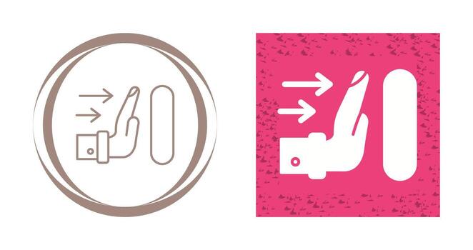 icono de vector de empuje