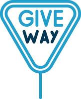 Give Way Vector Icon Design