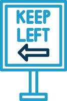 Keep Left Vector Icon Design