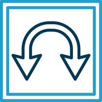 Double Curve Vector Icon Design