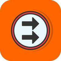 Right Turn Vector Icon Design