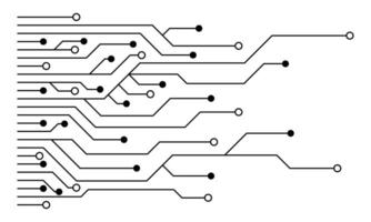 Printed circuit board. Abstract futuristic circuit board. Hi tech digital circuit board. Futuristic technology design elements. Vector illustration