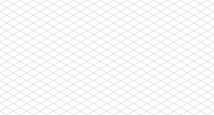 Isometric grid seamless pattern. Isometric grid template. Seamless isometric grid mockup. Vector illustration