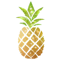 AI Generative Pineapple logo with glitter png