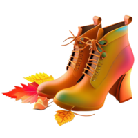 AI Generative Autumn fashion shoes png