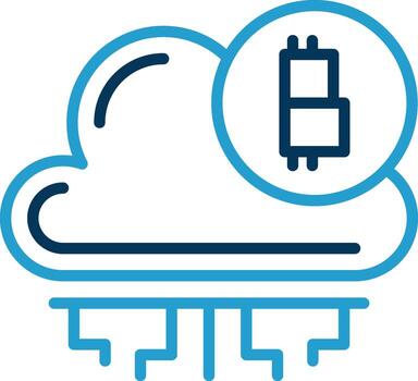 nube minería vector icono diseño