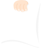 Greeting blank paper with hand holding png