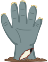 Zombie hands pop up from the soil png