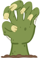 Monster hands pop up from the soil png