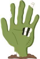Zombie hands pop up from the soil png