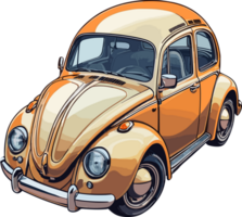 Vintage Beetle Charm Captivating Car Paintings AI generatvie png