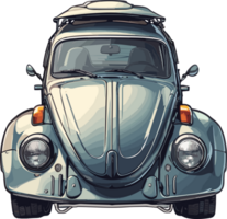 Vintage Beetle Charm Captivating Car Paintings AI generatvie png