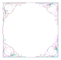 Jeweled iridescent frame png