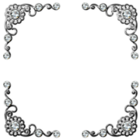 Jeweled golden frames png