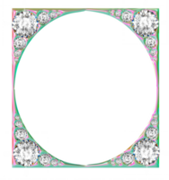 Jeweled iridescent frame png