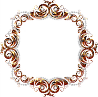 Jeweled golden frames png