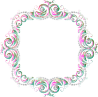 Jeweled iridescent frame png