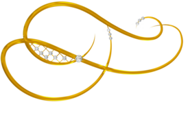 Jeweled gold copper doodles png